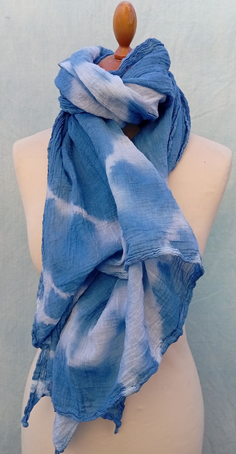 Chèche tie and dye Saphir – Image 2