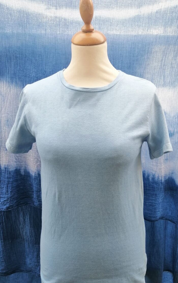 T-shirt uni Bleu Clair – Image 3