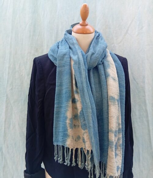 Etole en soie sauvage à motifs