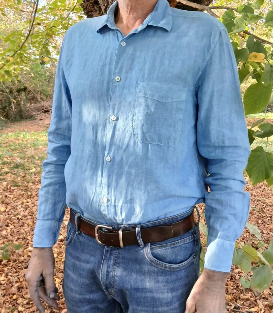 Chemise Homme 100% lin français -Cintrée - Col classique - Manches longues – Image 2